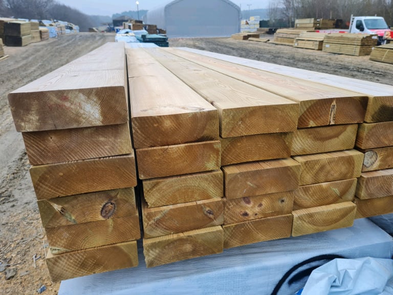 7x3 Planed Tanalised C24 Timber (73mm x 170mm) in Warsop