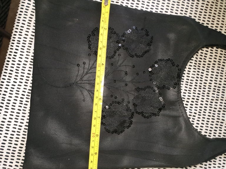 Lightweight black sequin bag 