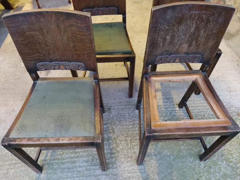 Oak frame chairs 