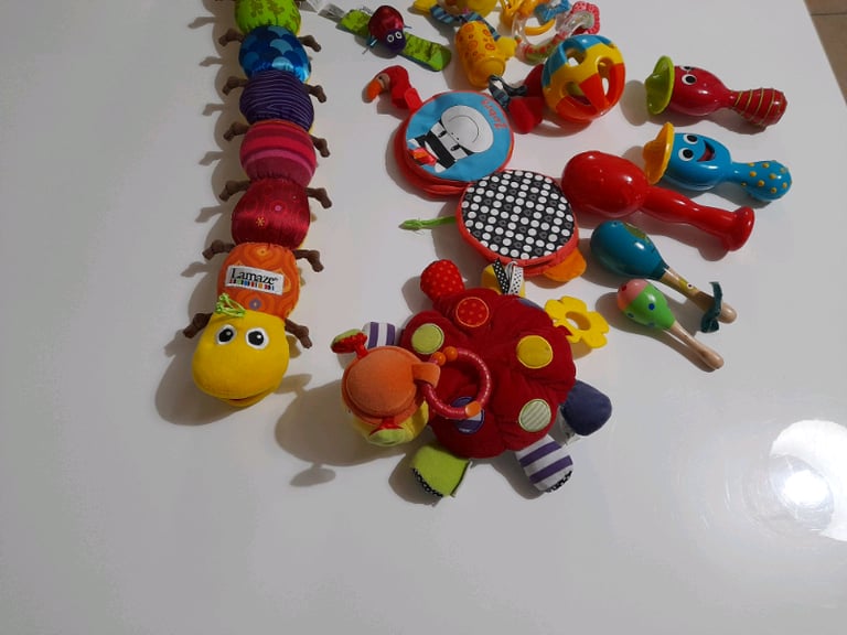 image for Soft toys, baby wooden maracas, baby rattles