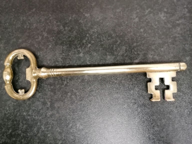 image for Heavy Brass vintage key ornamental bottle opener. 
