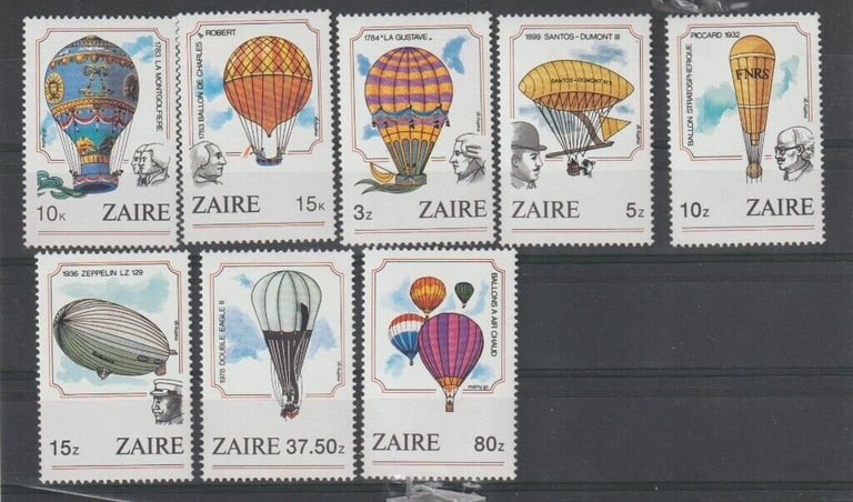 Zaire 1984 200th anniversary first manned Balloon flight  MNH **