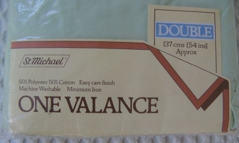 Double Bed Valance Sheet in Light Green From Marks and Spencer