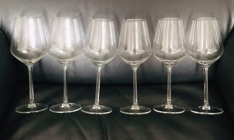 image for Six Long Stem Red Wine Glasses
