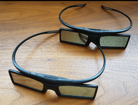 Samsung 3d TV glasses x2- LIKE NEW