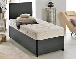 💯Extra Strong New Divan Single Bed and Mattress Available 
