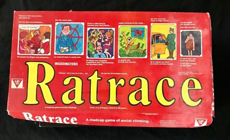 Vintage Waddingtons Rat Race family Board Game Retro 1984 Family  Game