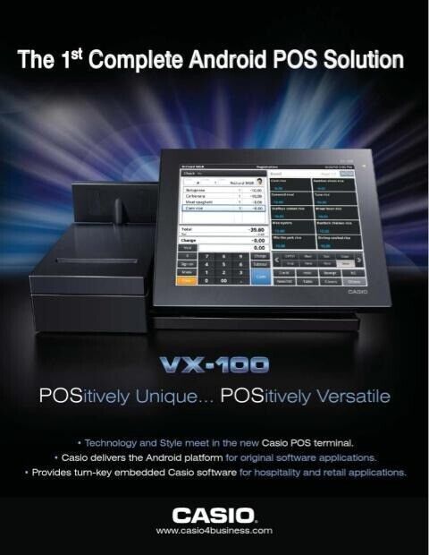 Epos Casio Terminal VX-100 System Fast Food Restaurant Pub Hospitality TouchScreen Retail