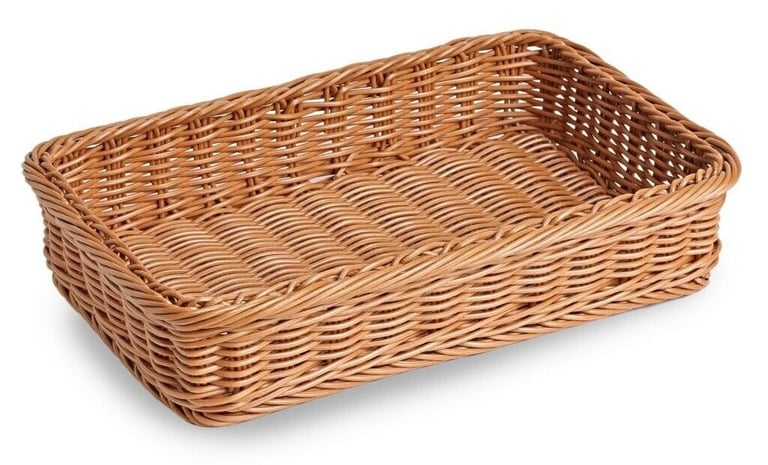 image for Set of 6 Polly Wicker baskets / trays, by Gadsby.