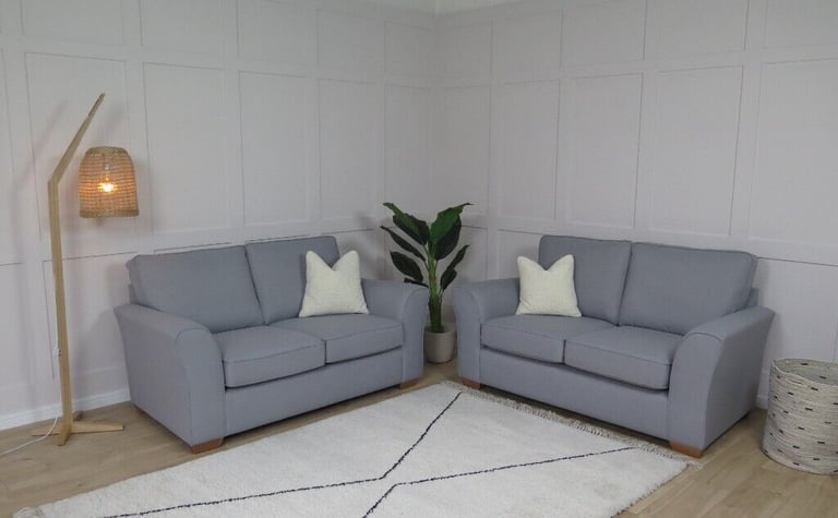 2 x Grey House Plain MARKS & SPENCER Lincoln Large 2 Seater Sofas Suite |  in Birkenhead, Merseyside | Gumtree
