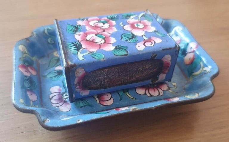 image for Antique Matchbox Holder and Tray for sale