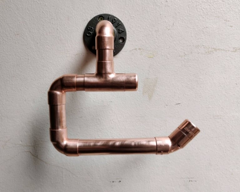 Industrial Designed 270 DEGREE Copper Pipe Loo Roll Holder