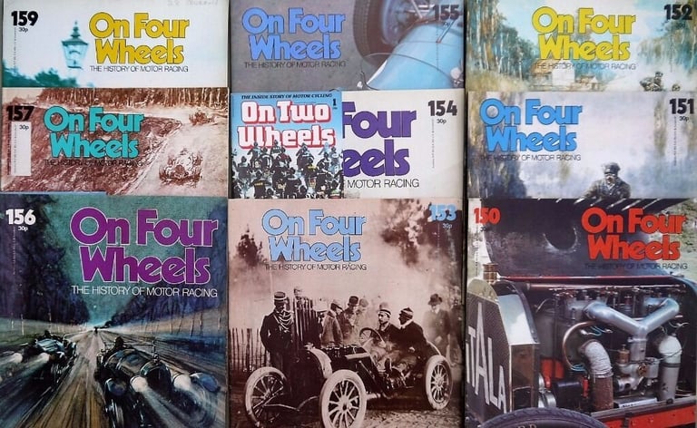 Original, Complete set of "On four Wheels", 9 volumes