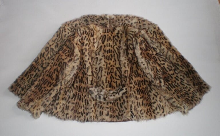 Beautiful Real Wildcat Fur Jacket / Coat, size S/M