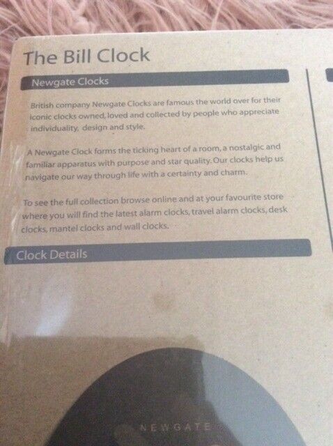 Very cute grass green  “Bill” wall clock, quartz movement, battery operated in original packaging