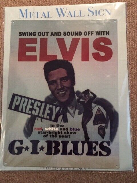 ELVIS Memorabilia - Metal Wall Sign **BRAND NEW & SEALED**