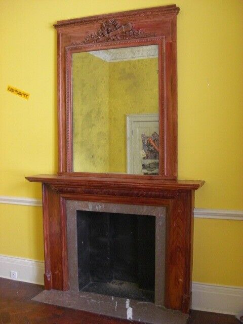 image for huge period fire surround with mirror with nice detail