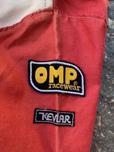 Unused OMP Kevlar Fire Resistant Racing Overalls. Retro Style. Suit Goodwood Revival event.