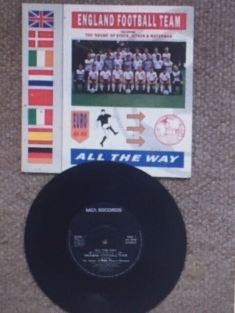 image for ENGLAND FOOTBALL TEAM All The Way Euro 88 7&quot; Record **AS NEW**