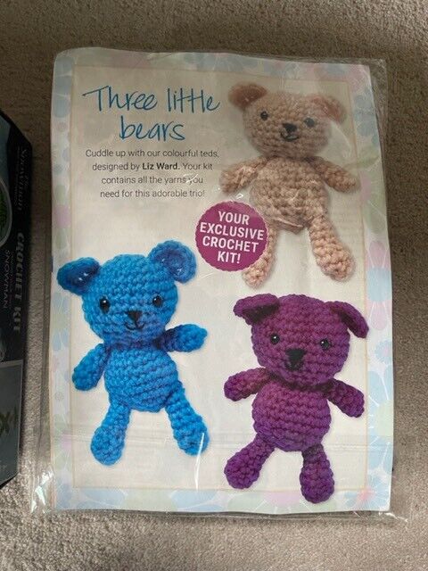 2 crochet kits: 3 Little Bears and Snowman. Collect Chichester 