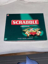 Original Scrabble Family boxed board Game immaculate condition