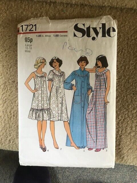 paper pattern for nightdress and dessing gown