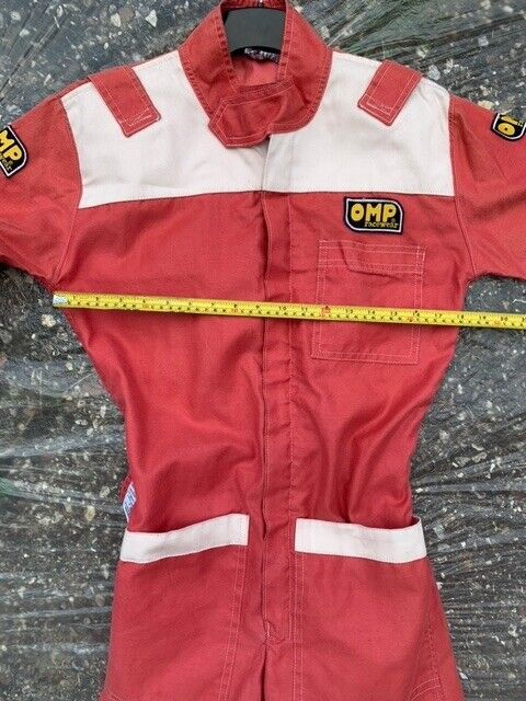 Unused OMP Kevlar Fire Resistant Racing Overalls. Retro Style. Suit Goodwood Revival event.