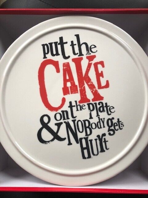 image for Cake Stand Round Ceramic Plate Server - BRAND NEW BOXED 