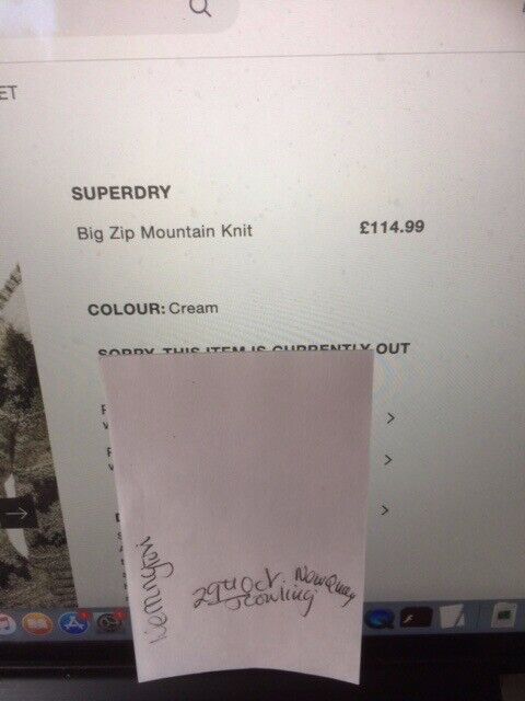 New Super Dry Mountain  Knit  Jacket ( Still with Labels Attached )