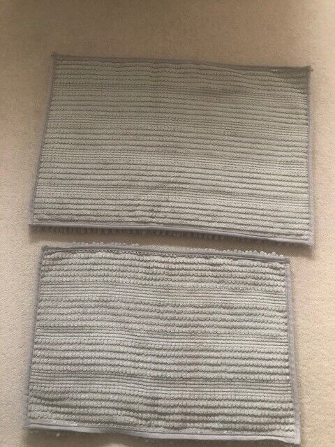 Grey ﻿Bath mat and shower mat. New. Collect Chichester