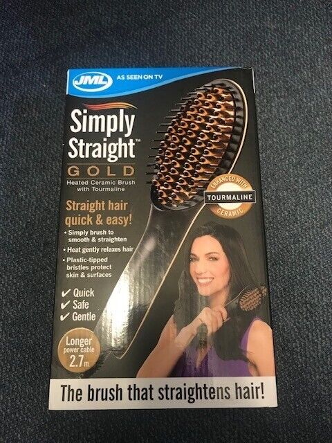 SIMPLY STRAIGHT GOLD HAIRBRUSH - NEW