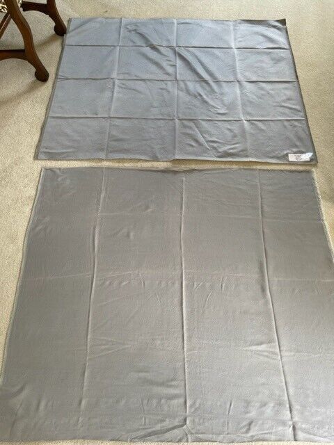 image for 2 pieces of designer grey silk fabric.  Collect from Chichester