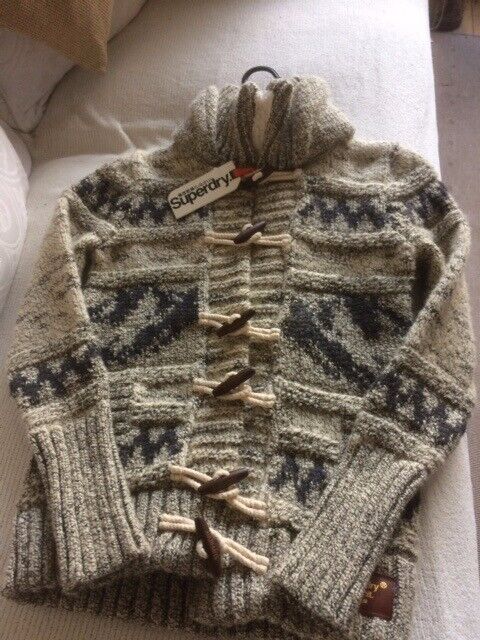 New Super Dry Mountain  Knit  Jacket ( Still with Labels Attached )