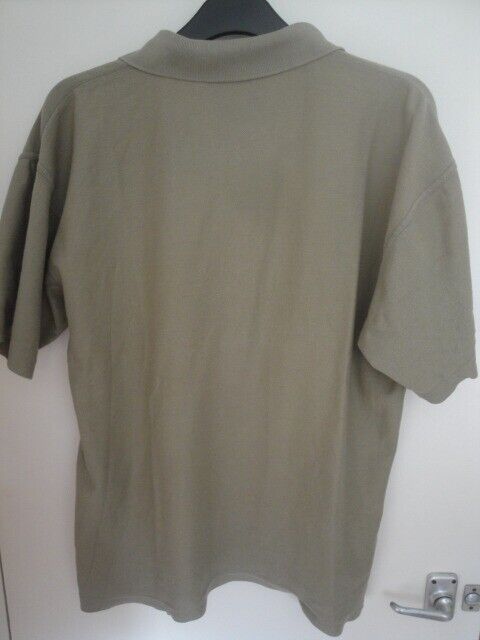 XL Khaki Cotton Polo Shirt. Used but in good condition. 100% Cotton.