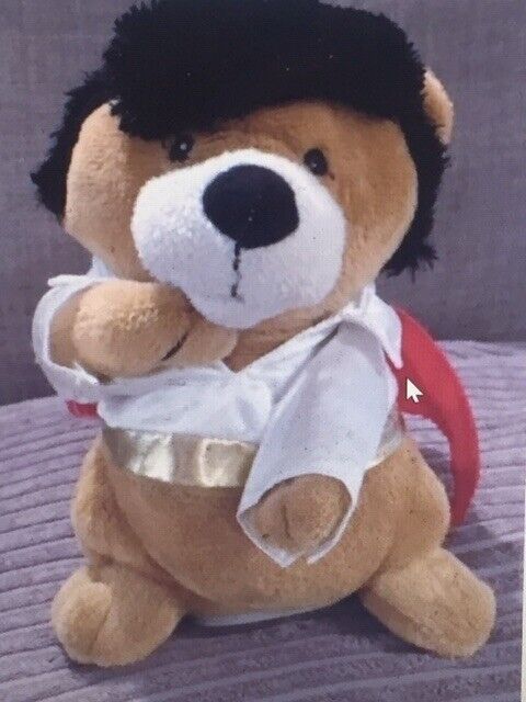 VERY RARE ELVIS SINGING & DANCING TEDDY BEAR - Elvis SINGS TEDDY BEAR **EX**