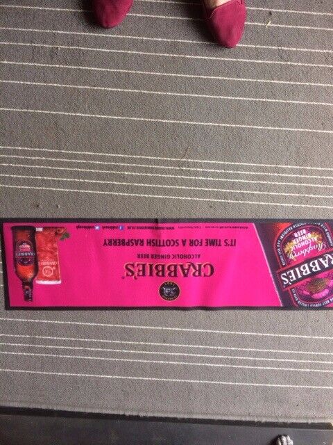 New Crabbies Ginger Beer Scottish Raspberry Bar Runner