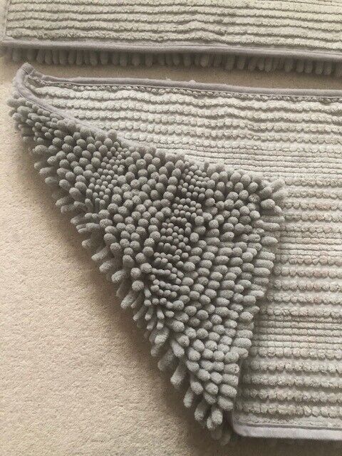 Grey ﻿Bath mat and shower mat. New. Collect Chichester