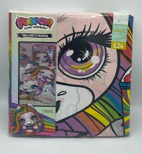 Next Poopsie Unicorn single Bed reversible Duvet cover and pillowcase Set New