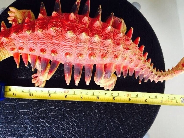 Orange Great Quality Hard Solid Detailed Ankylosaur Model Animal Figure Toy
