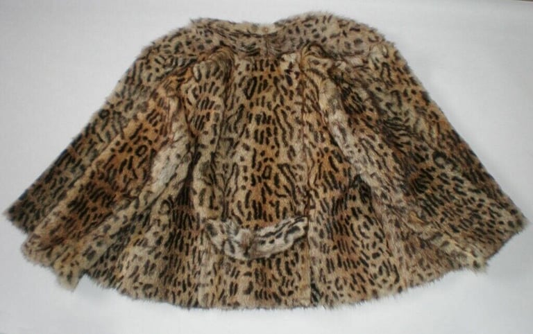 Beautiful Real Wildcat Fur Jacket / Coat, size S/M