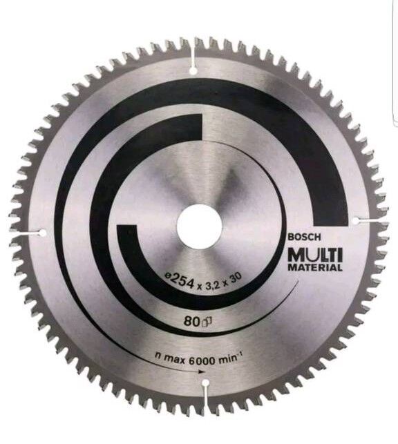 Bosch 2608640450 Circular Saw Blade Multi Material, 254 x 30 X 3,2 mm, 80