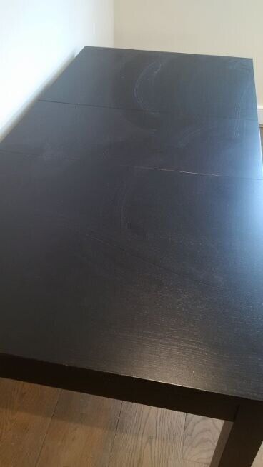 very large double-extending dining table practically new can deliver