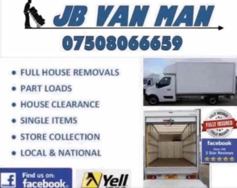 Professional home moving & van man services two man team fully insured 