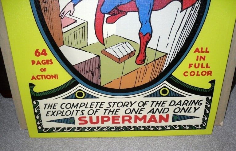 DC Comics Superman Issue 1 Pop Art Huge Canvas Wall Art Print