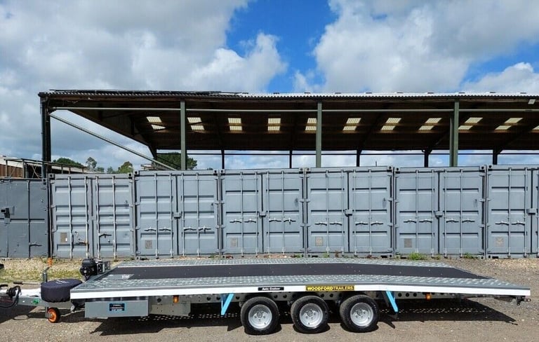 WOODFORD CAR TRANSPORTER TRAILER RECOVERY STOCK CAR BANGER CLASSIC BEAVERTAIL 18 X 6' 11 CT T6