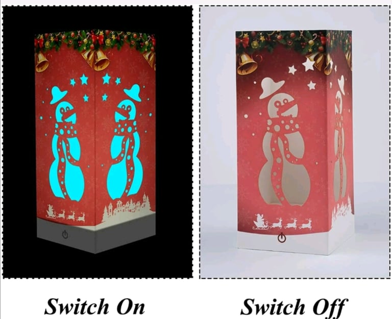 Paper Shadow Snowman LED Lamp Lantern by Osvino