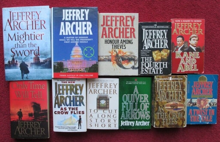 JEFFREY ARCHER, SELECTION BOOKS £1.00 PER BOOK, TITLES IN DESCRIPTION, GOOD CONDITION