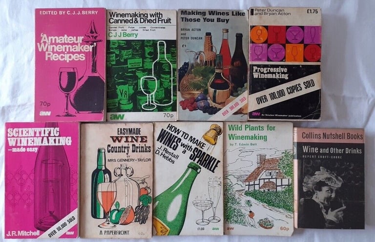 Wine Making equipment with corking tool and books