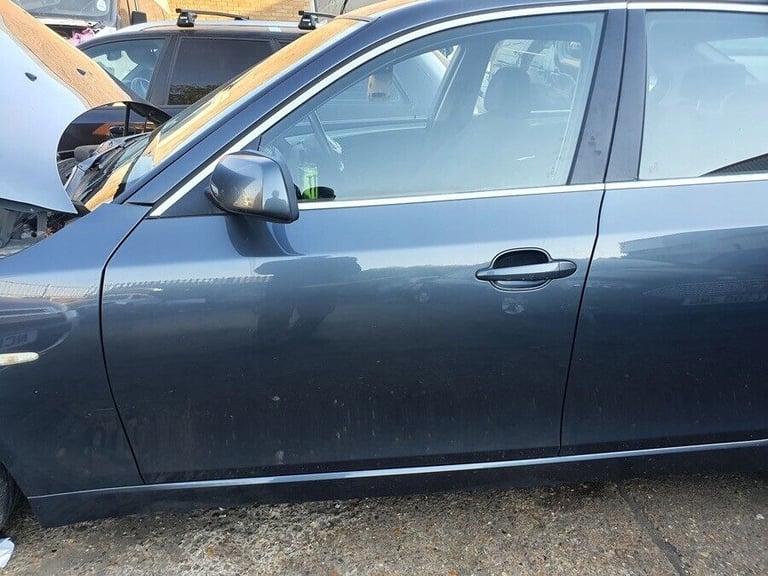 BMW 5 Series E60 Left Side Front Door Grey 2007