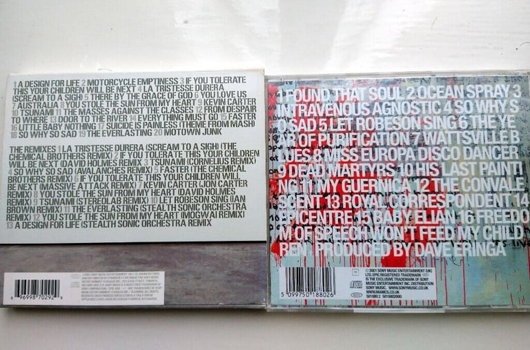 Manic Street Preachers TWO CD Albums - Know Your Enemy & Forever Delayed (Greatest Hits)